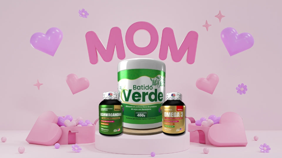 Super Combo Batido Verde + Aswagandha + Omega 3