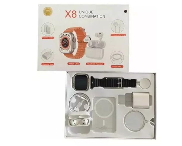 KIT RELOJ X8 Ultra -AUDIFONOS -BATERIA