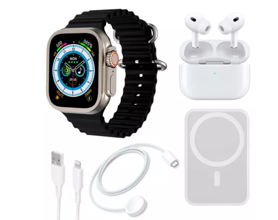 KIT RELOJ X8 Ultra -AUDIFONOS -BATERIA